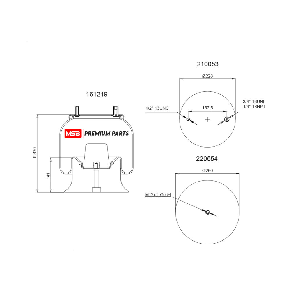 MSB    14156-KP10 Air Spring