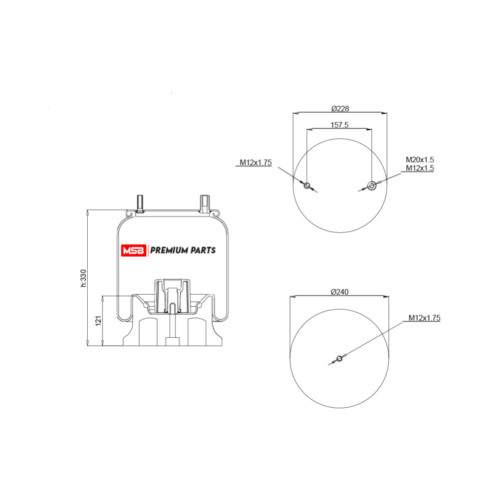 MSB    54157-CP18 Air Spring