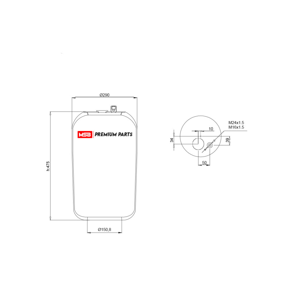 MSB     544183-S23 Air Spring