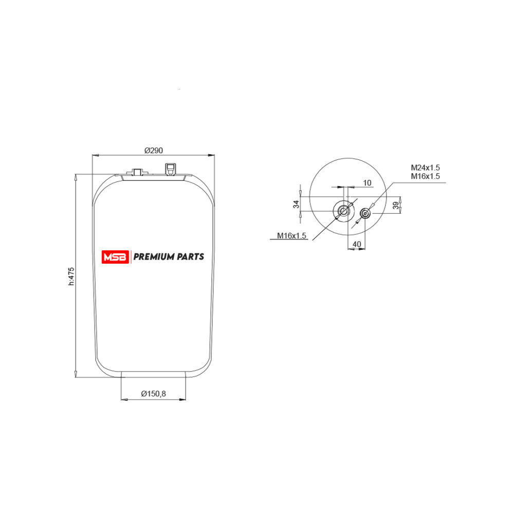 MSB     544183-S24 Air Spring