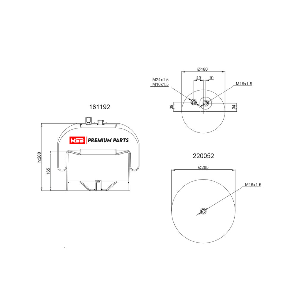 MSB     544183-C24 Air Spring