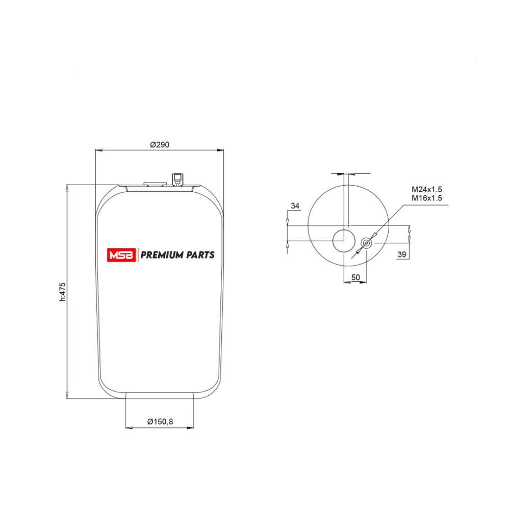MSB     544185-S21 Air Spring