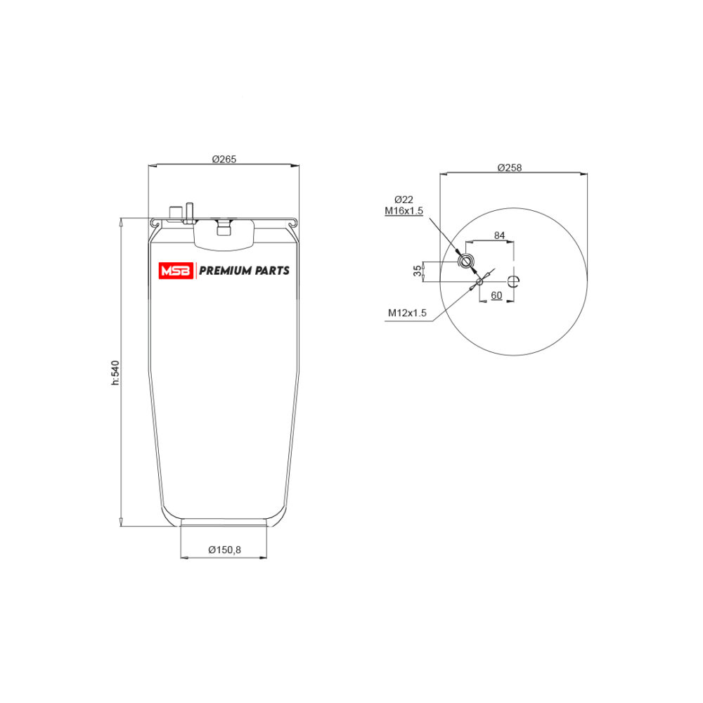 MSB     544705-S Air Spring