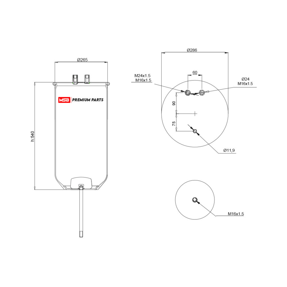 MSB       544911-S3 Air Spring