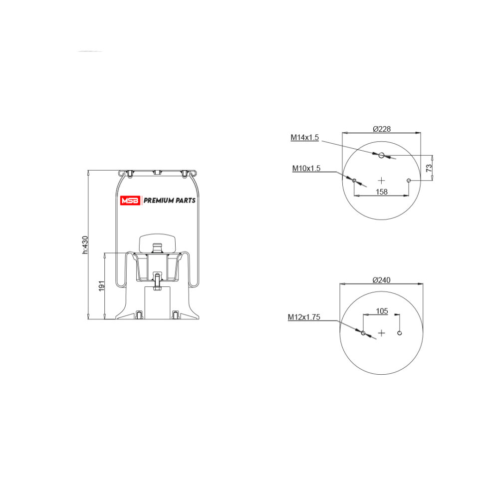 MSB 547315-CP Air Spring