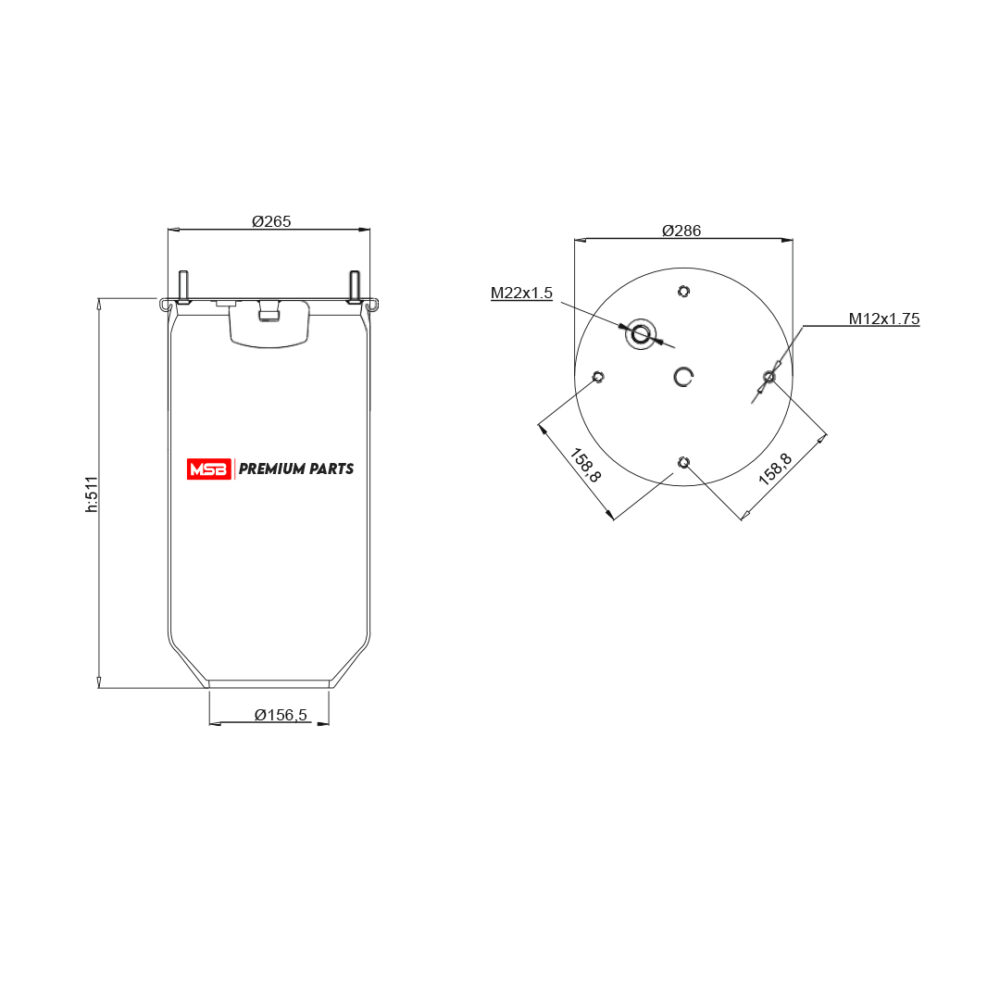 MSB 54813-S Air Spring
