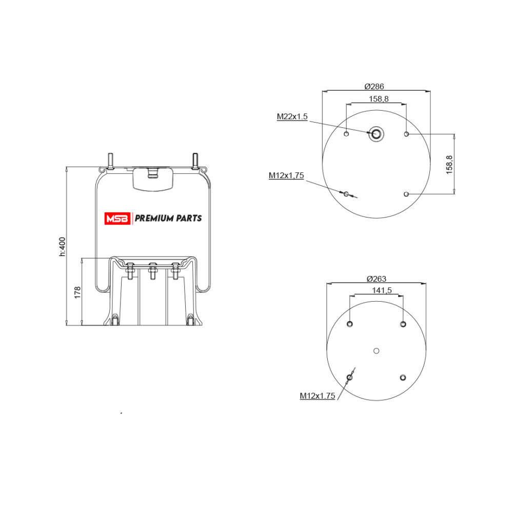 MSB 54813-CP Air Spring
