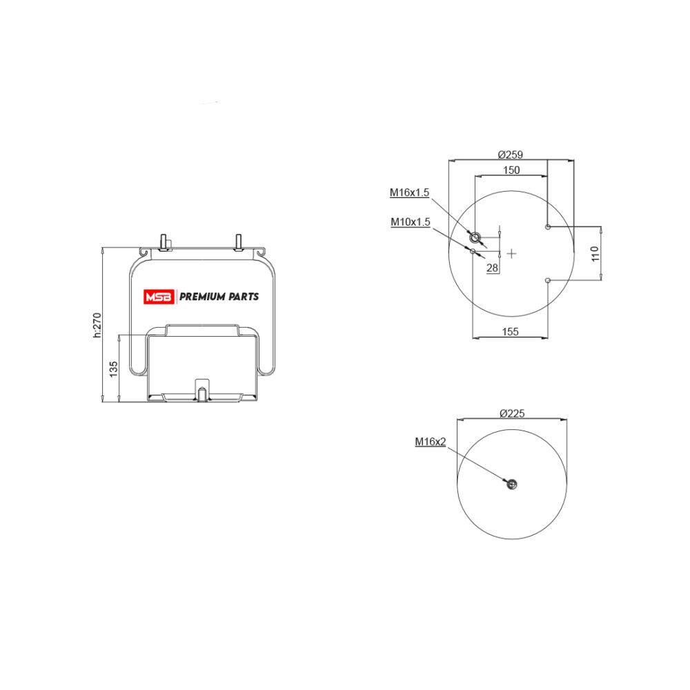 MSB 54836-C1 Air Spring