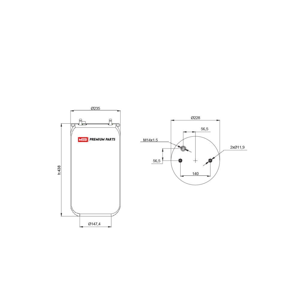 MSB  540304-S Air Spring
