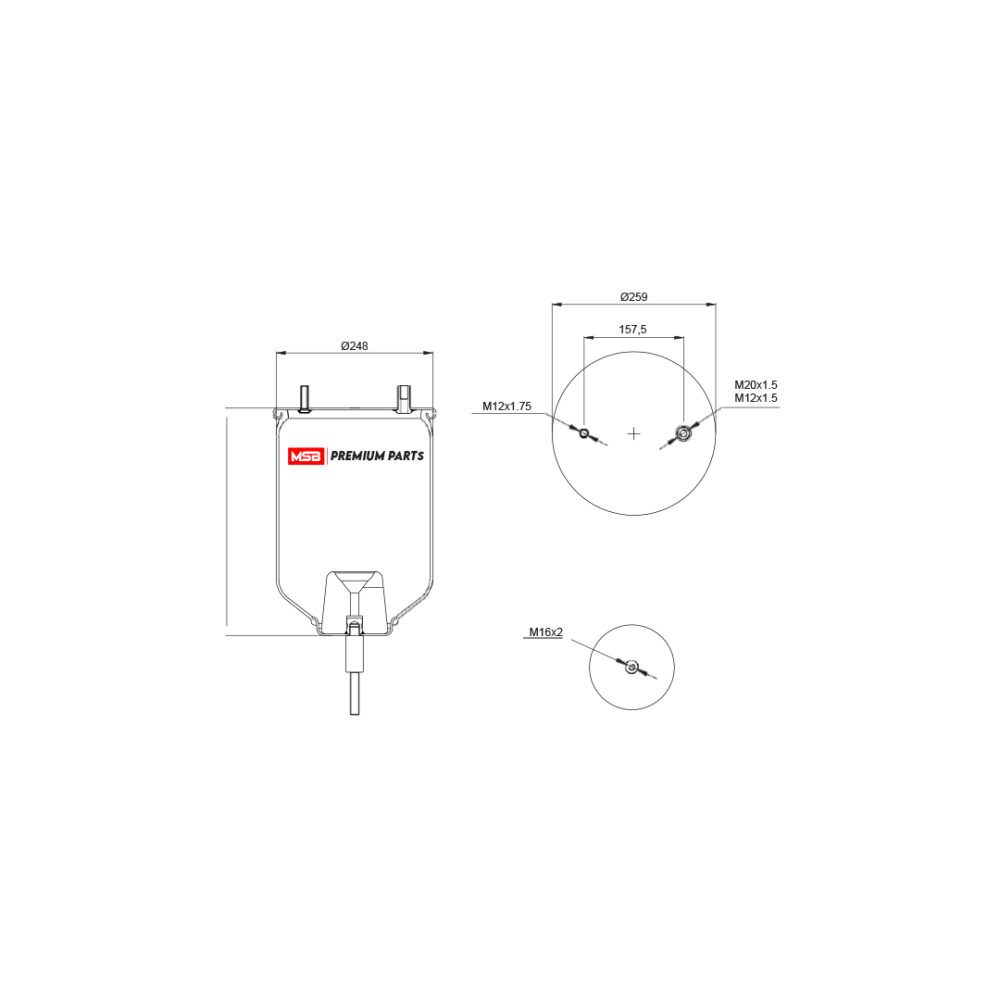 MSB   54722-S Air Spring