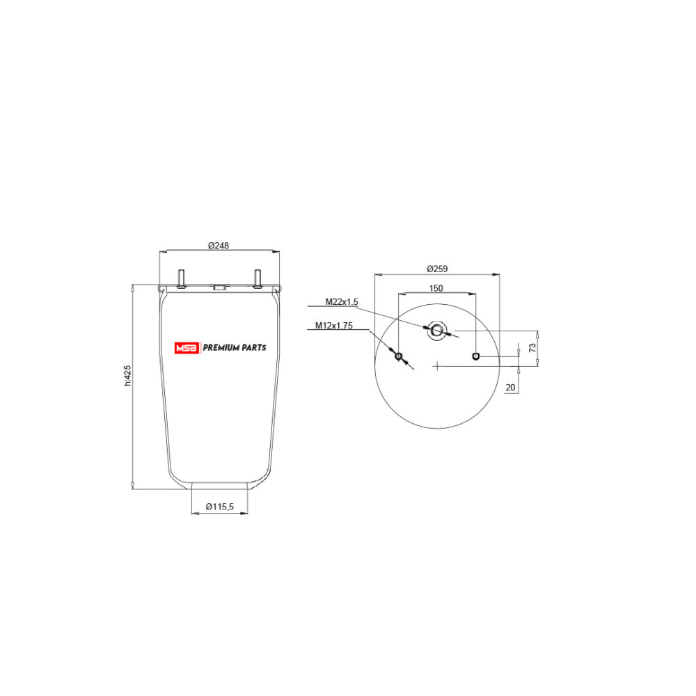 MSB  544007-S1 Air Spring