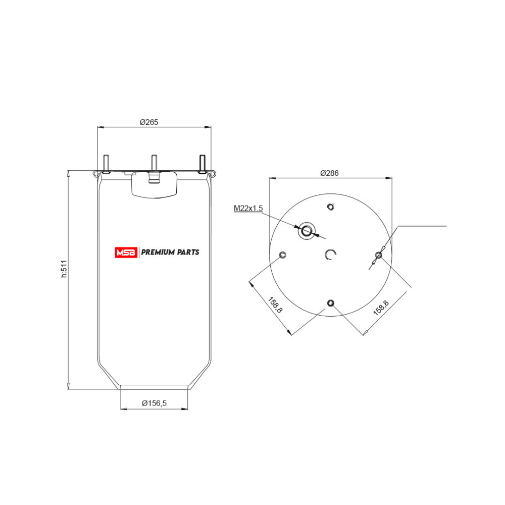 MSB   544008-S Air Spring
